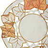 Northlight 12" White and Beige Embroidered Fall Leaf Thanksgiving Doily Image 2