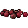 Northlight 12ct Burgundy Shatterproof 4-Finish Christmas Ball Ornaments 3.25" (80mm) Image 1