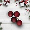Northlight 12ct Burgundy Shatterproof 4-Finish Christmas Ball Ornaments 3.25" (80mm) Image 1