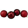 Northlight 12ct Burgundy Shatterproof 4-Finish Christmas Ball Ornaments 3.25" (80mm) Image 2