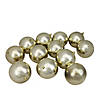 Northlight 12ct Champagne Gold Shatterproof Shiny Christmas Ball Ornaments 4" (100mm) Image 1