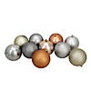 Northlight 12ct Earth Tone Shatterproof 3-Finish Christmas Ball Ornaments 4" (100mm) Image 1