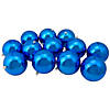 Northlight 12ct Lavish Blue Shatterproof Christmas Ball Ornaments 4" (100mm) Image 1