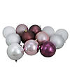 Northlight 12ct Mulberry and Silver Shatterproof 3-Finish Christmas Ball Ornaments 4" (101mm) Image 1