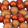 Northlight 12ct Orange Shatterproof 4-Finish Christmas Ball Ornaments 4" (100mm) Image 1