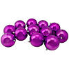 Northlight 12ct Purple Shatterproof Shiny Christmas Ball Ornaments 4" (100mm) Image 1