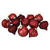 Northlight 12ct Red Mercury Glass Style Glass Christmas Ornament Set 3" Image 1