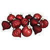 Northlight 12ct Red Mercury Glass Style Glass Christmas Ornament Set 3" Image 2