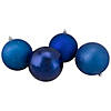 Northlight 12ct Royal Blue Shatterproof 4-Finish Christmas Ball Ornaments 4" (100mm) Image 2