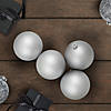 Northlight 12ct Silver Splendor Shatterproof Matte Christmas Ball Ornaments 4" (100mm) Image 1