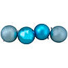 Northlight 12ct Turquoise Blue Shatterproof 4-Finish Christmas Ball Ornaments 4" (100mm) Image 2