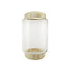 Northlight 13.5" Clear and Beige Round Container with Base Image 2
