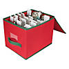 Northlight 13" Christmas Ornament Storage Box with Removable Dividers Image 1