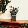 Northlight 13" Green and Blue Square Potted Frosted Blueberry Artificial Christmas Arrangement Image 2