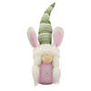 Northlight 13" pink and green girl easter bunny gnome Image 1