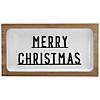 Northlight 13" White and Brown "Merry Christmas" 3D Wooden Christmas Wall or Tabletop Decor Image 1