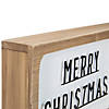 Northlight 13" White and Brown "Merry Christmas" 3D Wooden Christmas Wall or Tabletop Decor Image 3