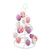 Northlight 14.25" White and Purple Floral Cut Out Easter Egg Tree Image 1