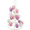 Northlight 14.25" White and Purple Floral Cut Out Easter Egg Tree Image 1