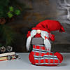 Northlight 14.5" Red and Gray "Isolde" Gnome in Christmas Stocking Tabletop Decoration Image 2