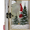 Northlight 14.5" Rustic Red and White Snowman Christmas Scene Candle Lantern Image 2
