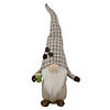 Northlight 14" Beige Plaid Coffee Bean Gnome with Coffee Cup Image 1
