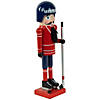 Northlight 14" Blue and Red Wooden Christmas Ice Hockey Player Nutcracker Image 2