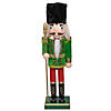 Northlight 14" Green and Red Christmas Nutcracker Soldier with Spear Image 1