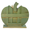 Northlight 14" Green Slatted Halloween Table Top Pumpkin with Bow Image 4