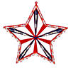 Northlight 14" Lighted Red White and Blue 4th of July Star Window Silhouette Decoration Image 1