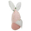 Northlight 14" pink and white easter and spring gnome head with bunny ears Image 2