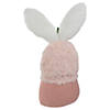 Northlight 14" pink and white easter and spring gnome head with bunny ears Image 4