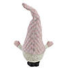 Northlight 14" Pink LED Lighted Rattan Round Christmas Gnome Figure Image 3