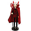 Northlight 14&quot; Red and Black Devil Holding Pitch Fork Halloween Nutcracker Image 1