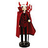 Northlight 14&quot; Red and Black Devil Holding Pitch Fork Halloween Nutcracker Image 1