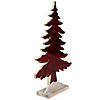 Northlight 14" Red and Black Stained Forest Tree Christmas Tabletop Decor Image 1