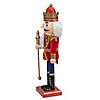 Northlight 14" Red and Gold Traditional Christmas Nutcracker King with Scepter Tabletop Figurine Image 3