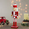 Northlight 14" Red and White Wooden Candy Cane King Christmas Nutcracker Image 1