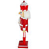 Northlight 14" Red and White Wooden Candy Cane King Christmas Nutcracker Image 2