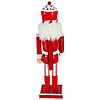 Northlight 14" Red and White Wooden Candy Cane King Christmas Nutcracker Image 4