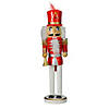 Northlight 14" Red and White Wooden Christmas Nutcracker with Horn Image 1