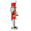 Northlight 14" Red and White Wooden Christmas Nutcracker with Horn Image 1