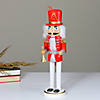 Northlight 14" Red and White Wooden Christmas Nutcracker with Horn Image 2