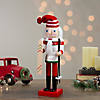 Northlight 14" Red and White Wooden Skiing Christmas Nutcracker Image 1