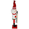 Northlight 14" Red and White Wooden Skiing Christmas Nutcracker Image 3