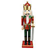 Northlight 14" Red Glittered Nutcracker King with Sword Christmas Tabletop Figurine Image 1