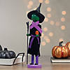 Northlight 14&quot; Witch with Broom Halloween Nutcracker Decoration Image 1
