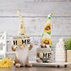 Northlight 15.25" spring sunflower hat gnome with home sign Image 1
