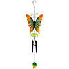 Northlight 15.75" Orange and Green Metal Butterfly Outdoor Garden Windchime Image 1