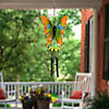 Northlight 15.75" Orange and Green Metal Butterfly Outdoor Garden Windchime Image 1